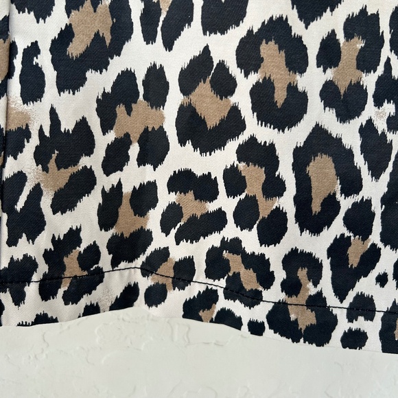 Kate Spade Cotton Blend Leopard Print A-line Coat Women's Size Small Button Up - Picture 6 of 15